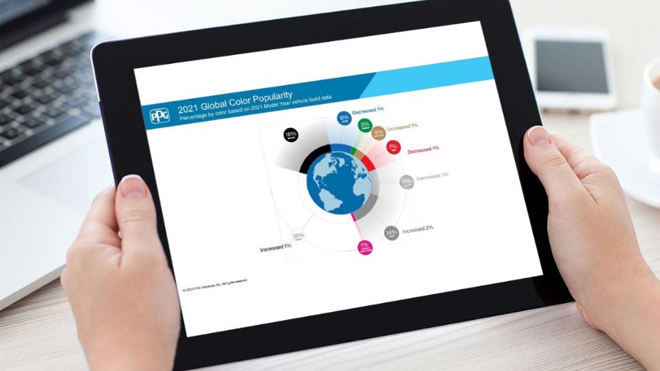 فراوانی رنگ بدنه خودرو در دنیا