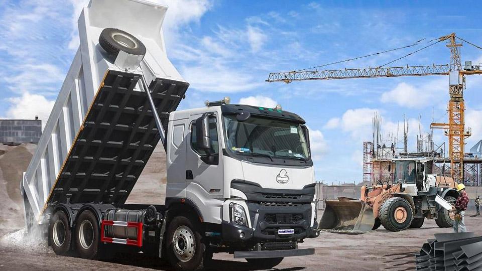 بررسی کامیون کمپرسی دافران H7 480 جفت محور منبع سایت باما