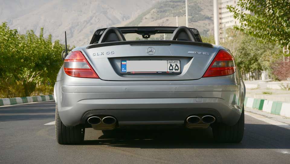 طراحی نمای عقب مرسدس بنز SLK55 AMG