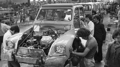 خط تولید ژیان سیتروئن 2CV مدل 1965