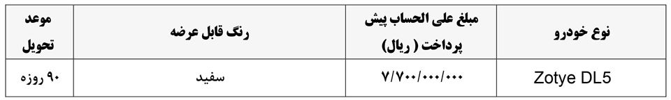 پیش فروش زوتی وارداتی