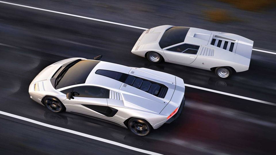 نسل جدید و قدیم لامبورگینی کونتاش