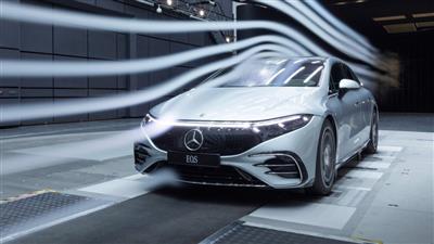 تست آیرودینامیک مرسدس بنز EQS