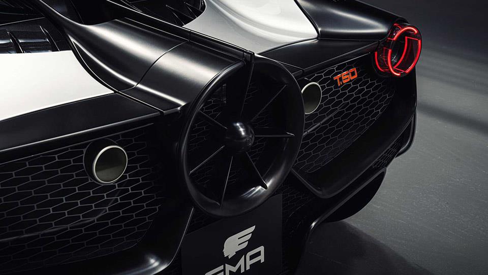 طراحی نمای عقب گوردون موری T.50 با فن متفاوت