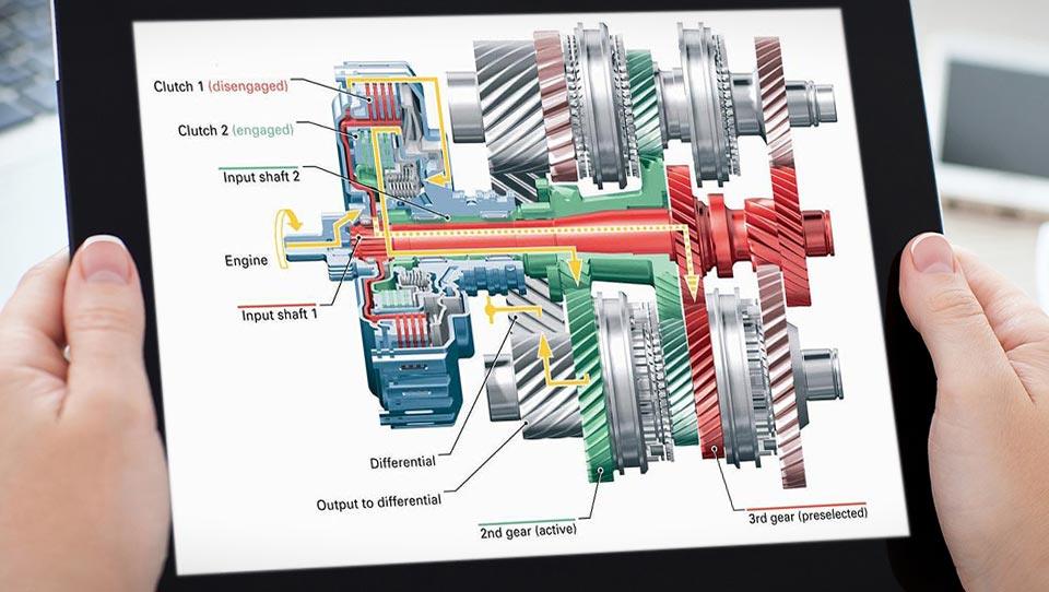 بررسی عملکرد جعبه‌دنده اتوماتیک دوکلاچه