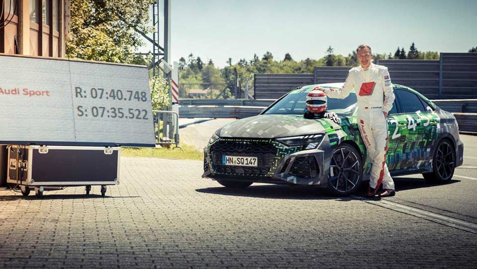 رکوردشکنی آئودی RS3 سدان در نوربورگ رینگ