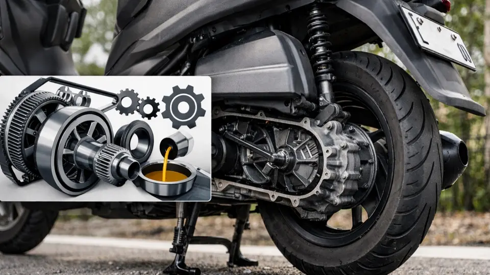 سرويس اسکوتر؛ تعويض روغن گيربکس