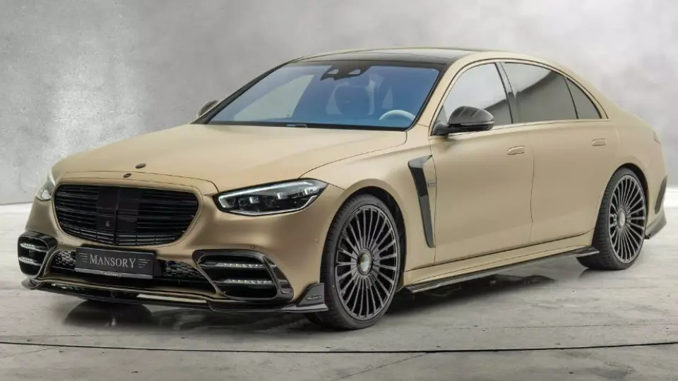 تيونينگ مرسدس بنز S کلاس منصوري طلايي کالاهاري