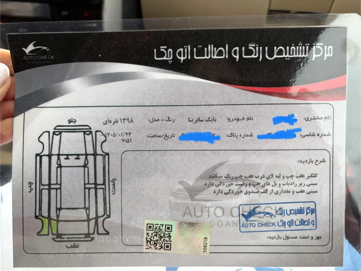 بایک،  سابرینا هاچ بک (مونتاژ)